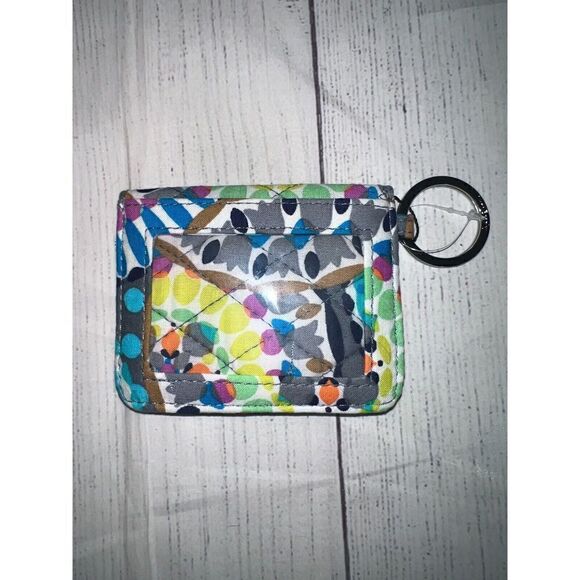 Vera Bradley multicolor geometric cloth ID Womens Wallet - Picture 1 of 4